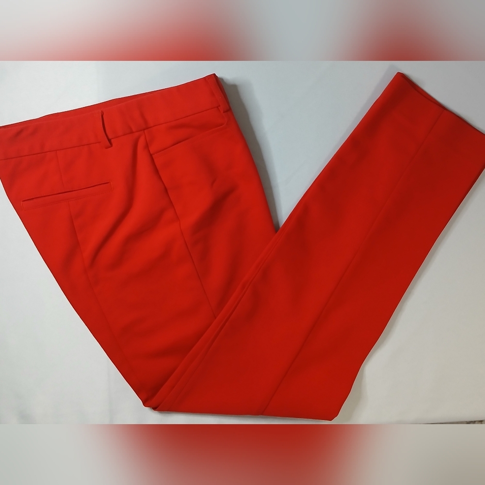 Express Red straight slacks